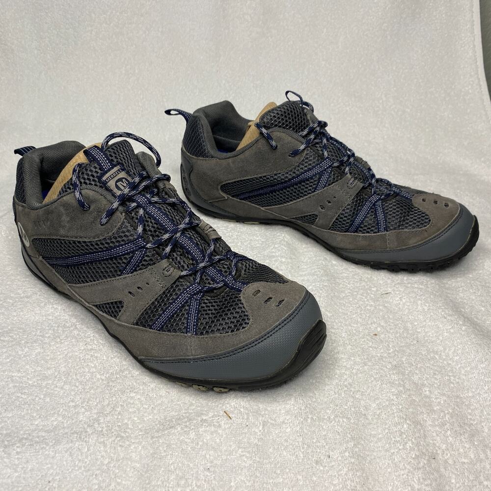 Merrell Canteen Marmalade Trail Hiking Shoes Mens 11.5 Green Suede Mesh Casual